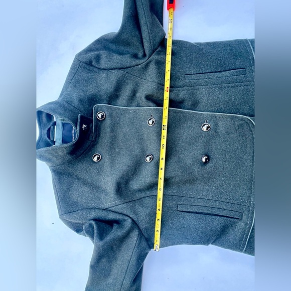 Banana Republic Mario Bellucci military jacket Olive Double-Breasted Peplum, XL - Picture 15 of 16